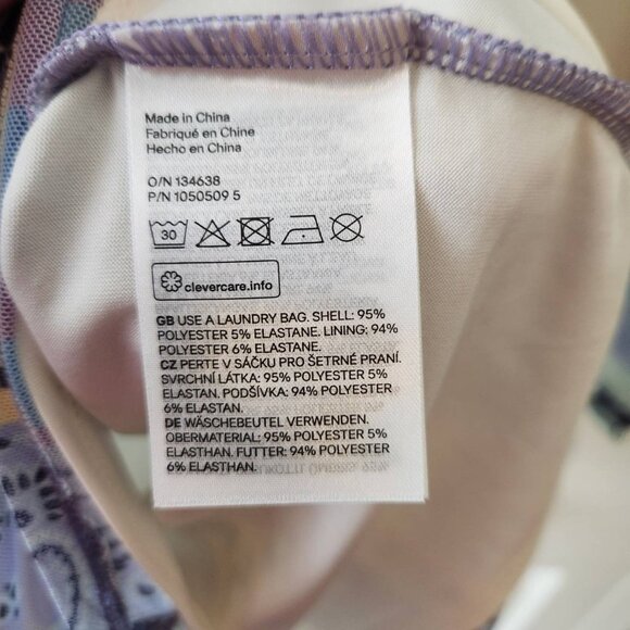 Divided By H&M Patchwork Long Sleeve Bodycon Dress S, Back Cutout - Picture 5 of 9